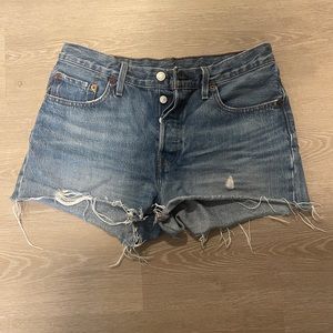 Levi 501 Denim Shorts - Size 27